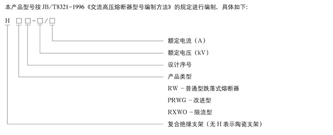 跌落式熔断器型号含义