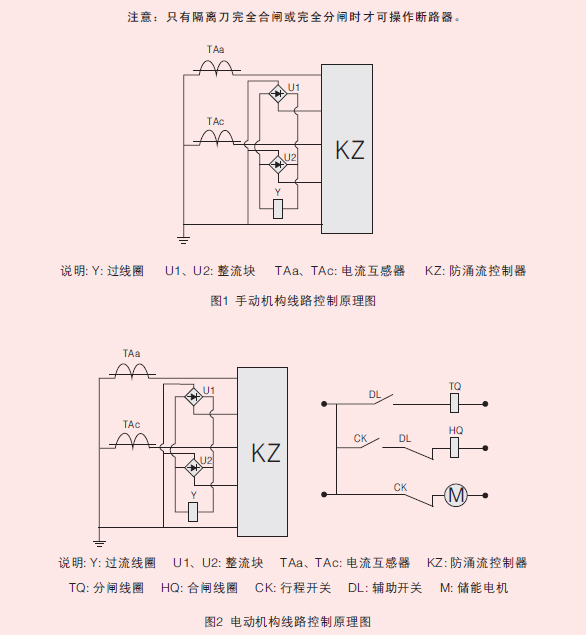 高压真空断路器电线机构原理图